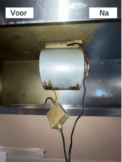 Kitchen extractor — before & after before and after